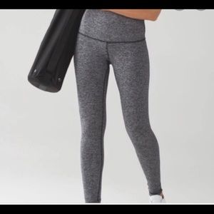 Lululemon heather grey full length legging size 2